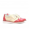 Buty dla małych dzieci 60c lakier różowy+bej