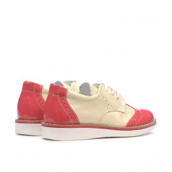 Buty dla małych dzieci 60c lakier różowy+bej