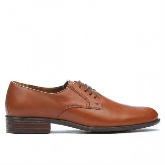 Eleganckie buty męskie 837 koniakowe brązowe