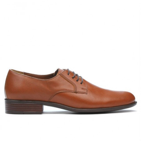 Eleganckie buty męskie 837 koniakowe brązowe