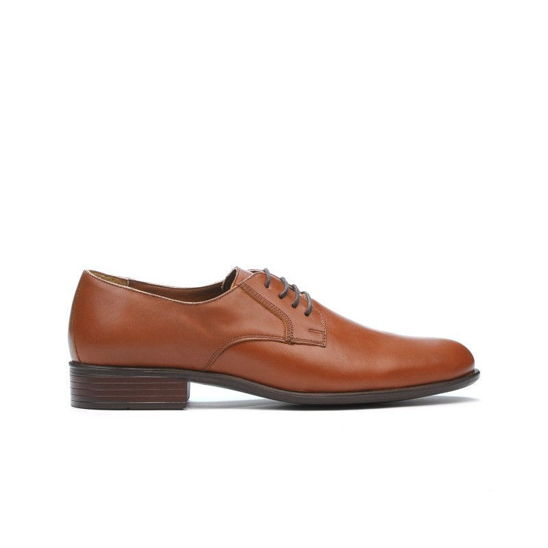 Eleganckie buty męskie 837 koniakowe brązowe