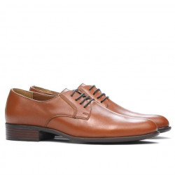 Eleganckie buty męskie 837 koniakowe brązowe