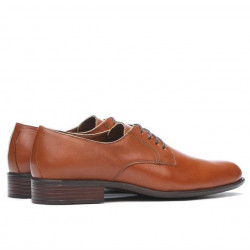 Eleganckie buty męskie 837 koniakowe brązowe
