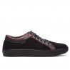 Casual/sportowe półbuty męskie 841 bordo kombinowany