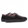 Casual/sportowe półbuty męskie 841 bordo kombinowany