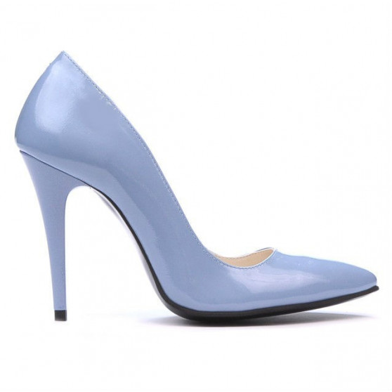 Eleganckie damskie buty 1241 lakierowane niebieskie