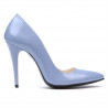 Eleganckie damskie buty 1241 lakierowane niebieskie