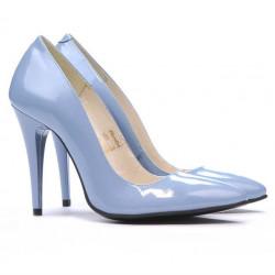Eleganckie damskie buty 1241 lakierowane niebieskie
