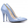 Eleganckie damskie buty 1241 lakierowane niebieskie