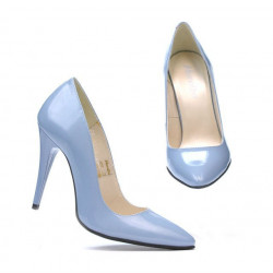 Eleganckie damskie buty 1241 lakierowane niebieskie