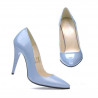 Eleganckie damskie buty 1241 lakierowane niebieskie