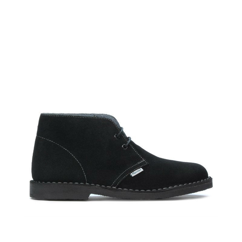 Damskie botki 7100-1 czarny zamsz