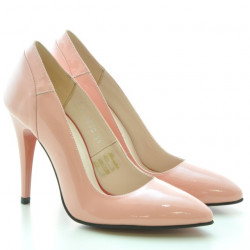 Buty eleganckie damskie 1230 lakierowane różowe