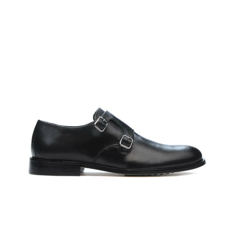 Czarne eleganckie buty męskie 840