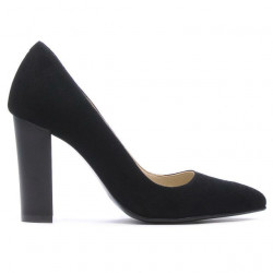 Eleganckie buty damskie 1261 czarne antylopa