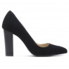 Eleganckie buty damskie 1261 czarne antylopa