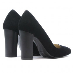 Eleganckie buty damskie 1261 czarne antylopa