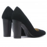 Eleganckie buty damskie 1261 czarne antylopa