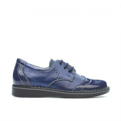 Buty dziecięce 60c lakierowane indigo kombinowane
