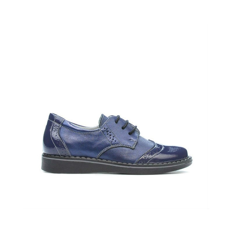 Buty dziecięce 60c lakierowane indigo kombinowane