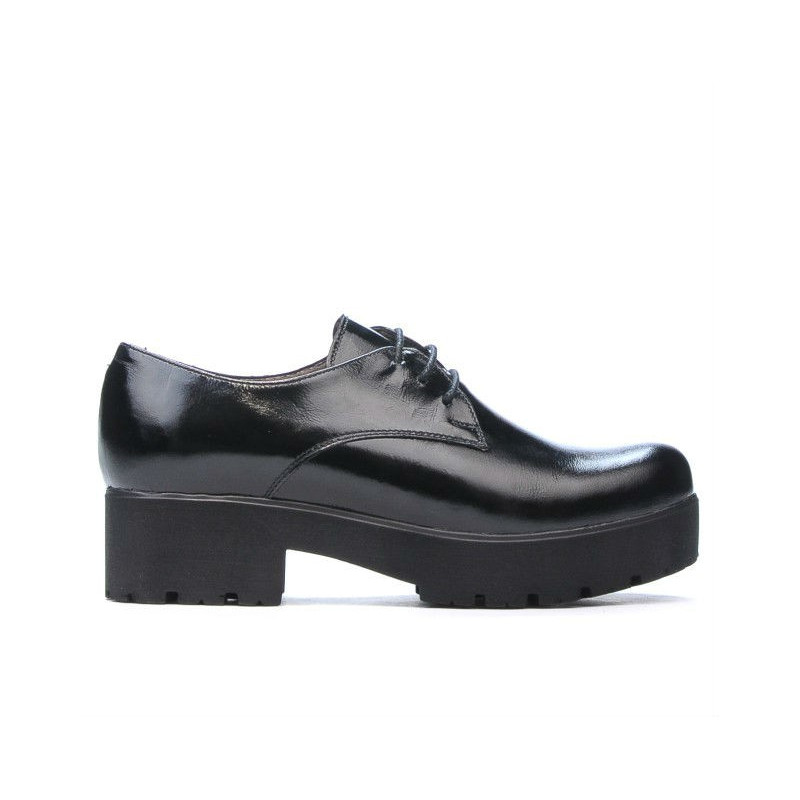 Casualowe buty damskie 660 lakier czarny01