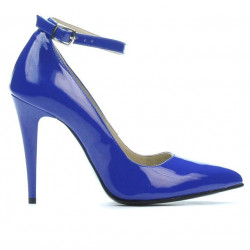 Eleganckie buty damskie 1247 lakierowane niebieskie