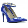Eleganckie buty damskie 1247 lakierowane niebieskie