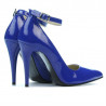 Eleganckie buty damskie 1247 lakierowane niebieskie