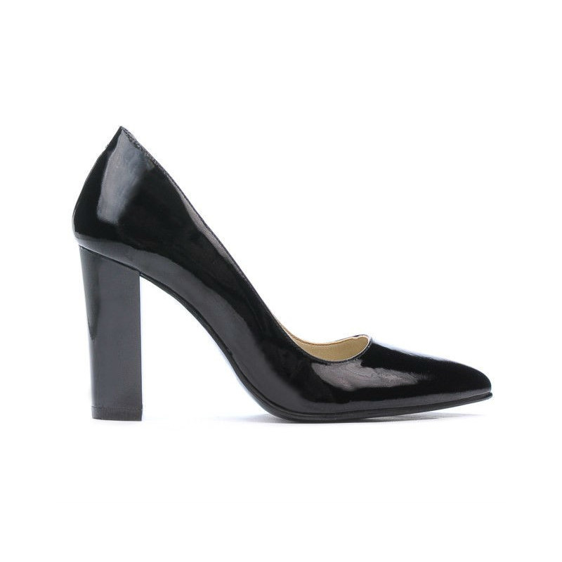 Eleganckie buty damskie 1261 czarny lakier