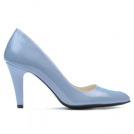 Eleganckie buty damskie 1234 lakier niebieski