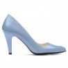 Eleganckie buty damskie 1234 lakier niebieski