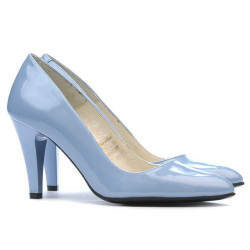 Eleganckie buty damskie 1234 lakier niebieski