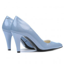 Eleganckie buty damskie 1234 lakier niebieski