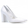 Eleganckie buty damskie 1261 lakierowane białe