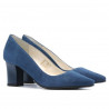 Eleganckie buty damskie 1253 turkusowe zamszowe