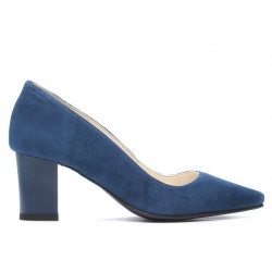 Eleganckie buty damskie 1253 turkusowe zamszowe