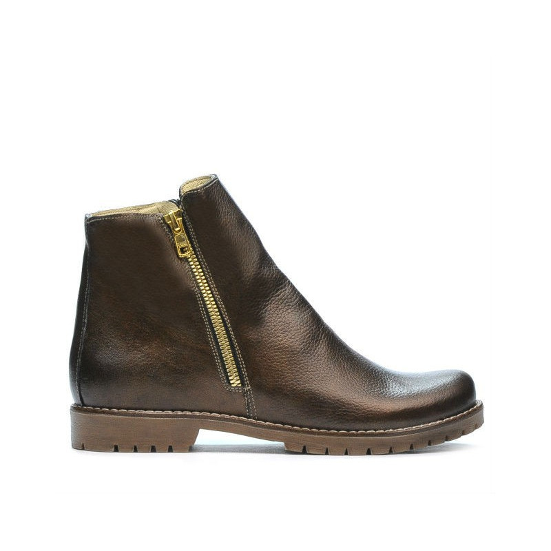 Damskie botki 3304 miedziane