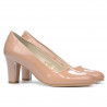 Damskie eleganckie buty 1209 lakierowane nude