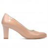 Damskie eleganckie buty 1209 lakierowane nude