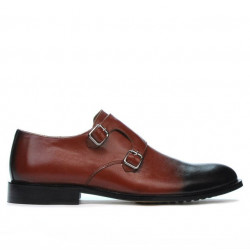 Eleganckie buty męskie 840 a brąz+czarny