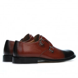 Eleganckie buty męskie 840 a brąz+czarny