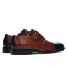Eleganckie buty męskie 840 a brąz+czarny