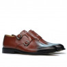 Eleganckie buty męskie 840 a brąz+czarny