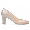 Eleganckie buty damskie 1209 lakierowane beż perłowy