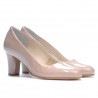 Eleganckie buty damskie 1209 lakierowane beż perłowy