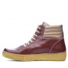 Botki damskie 3310 bordo kombinowany