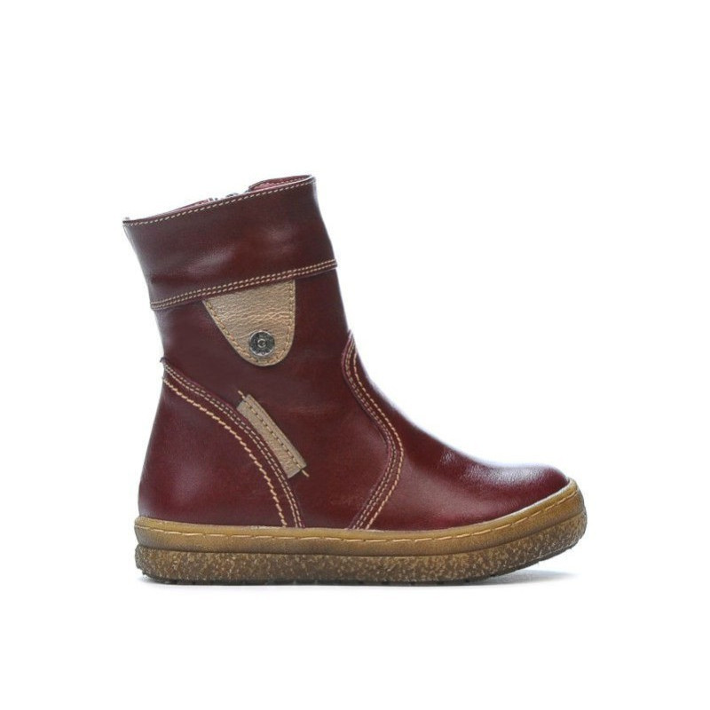 Buty dziecięce małe 34c bordo + miedziane