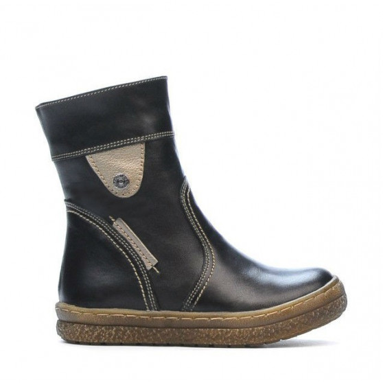 Buty dziecięce małe 34c czarno-miedziane