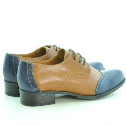Damskie buty casual 691 brąz+indygo