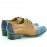 Damskie buty casual 691 brąz+indygo